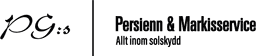 PG:s persienn & markisservice AB logotyp